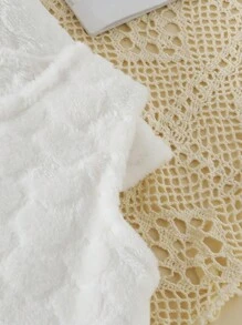 Bộ váy và áo khoác thường ngày màu trắng sang trọng hình trái tim dày cho bé gái, mùa thu đông - trắng - Xem 6