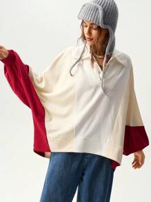 Bohemela Women's Vacation Color Block Long Sleeve T-Shirt, Autumn - Multicolor - View 6