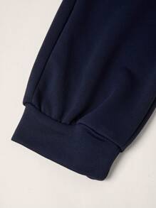 SHEIN Boys Basketball & Letter Graphic Tee & Joggers - Multicolor - View 5