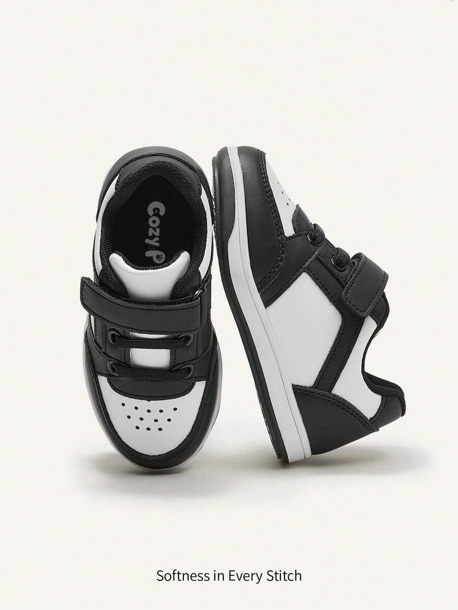 Cozy Pixies Spring/Summer Fashionable Breathable Color-Blocked Comfortable Flat Baby Sneakers For Casual Occasions