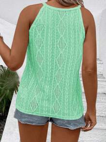 INAWLY Áo ba lỗ dây mảnh kim cương Jacquard cỡ lớn cho nữ, mùa hè - Nhiều màu - Xem 2