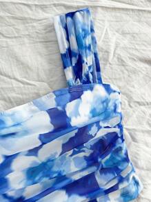 Soleia لباس علوي التانك الصيف المحاصر ذي الرقبة المربعة مع طباعة الزهور للنساء في أوقات الفراغ WYWH