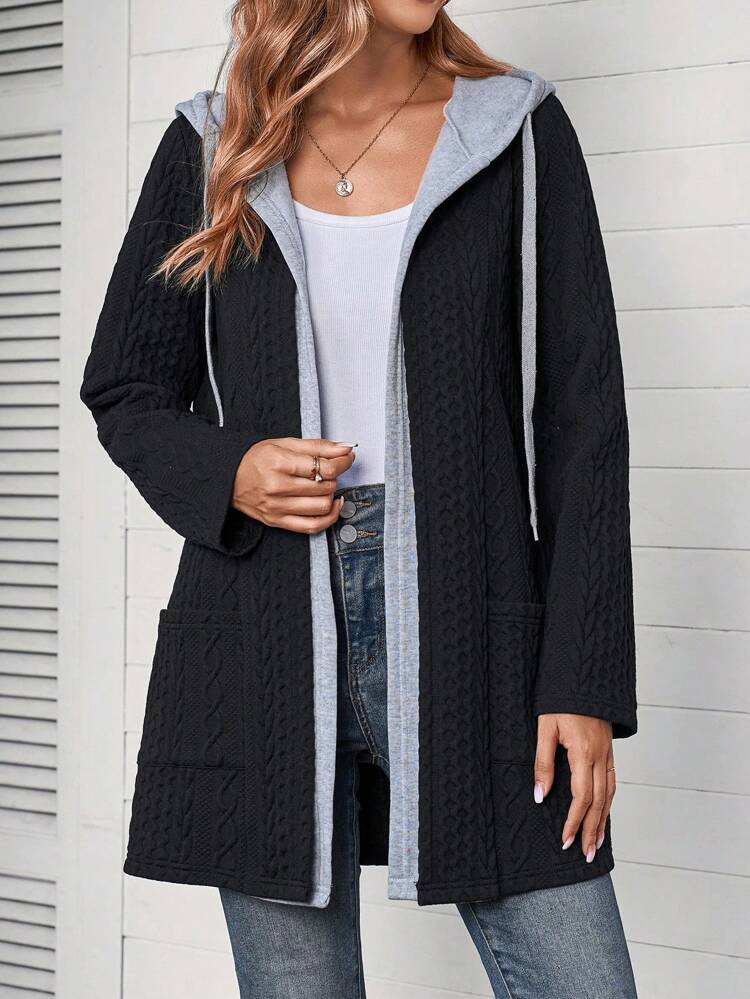 Women's Casual Hooded Regular Fit Jacket