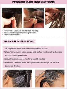 50pcs I Tip Hair Straight Dark Brown Color 150% 18-26 Inch Remy Human Hair I Tip Hair Extension Light Brown Color Hair Extensions - S4 - View 6