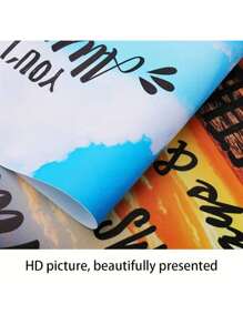 1pc Unframed Creative Canvas Poster, Pink Cow Art Print, Modern Retro Canvas Wall Art, Gift, Bedroom, Office, Living Room, Home & Dorm Decor - Multicolor - View 8