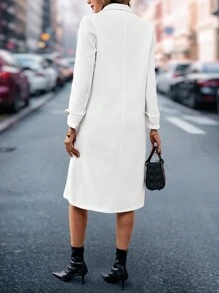 Chiquease Women Autumn Winter Chinese Style Coat, Vintage High-End Teardrop Ruffles Asymmetrical Collar Design Niche Elegant Ladies Jacket