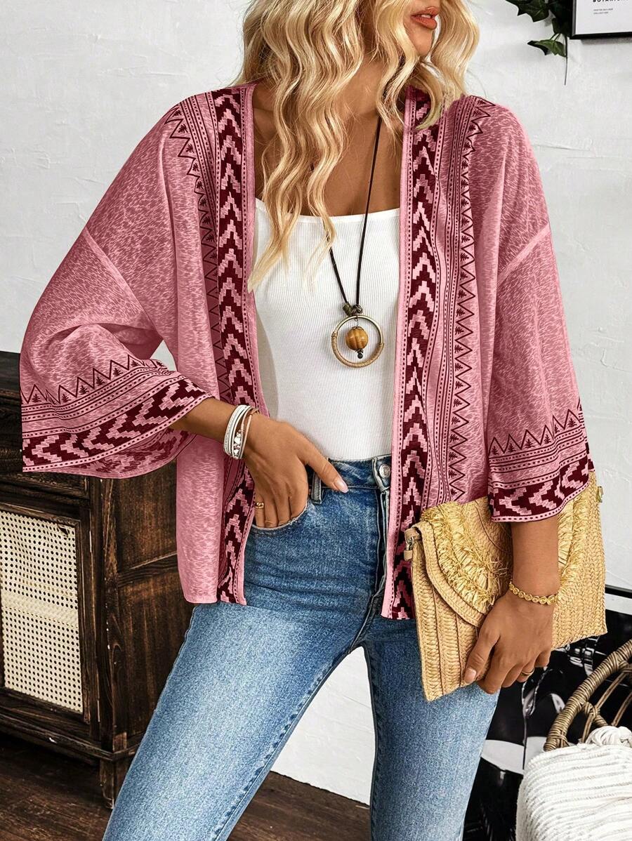 Breezaya Áo len oversized dáng rộng thông thường dành cho nữ - Hồng - Xem 1