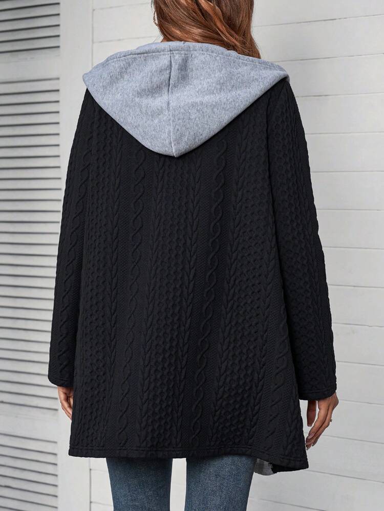 Women's Casual Hooded Regular Fit Jacket