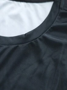 Men's Dribble Shadow Printed T-Shirt, Casual Short-Sleeved Round Neck T-Shirt, Men's Outdoor