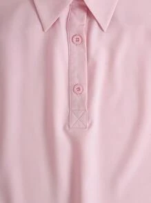 TaskEZ Pink Summer Scrub Nurse Uniform Short Sleeve Top Jogging Trousers Two-Piece Set Clothes - Pink - View 11