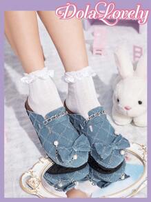 Dola Lovely Women Solid Comfortable, Versatile And Casual Flat Loafers Halloween - Blue - View 1