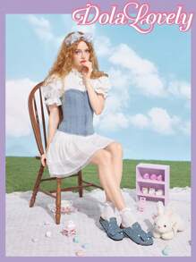 Dola Lovely Women Solid Comfortable, Versatile And Casual Flat Loafers Halloween - Blue - View 3