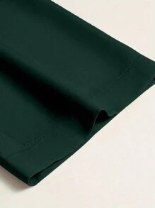 SHEIN Clasi Women Plain Basic Long Trousers - Dark Green - View 4