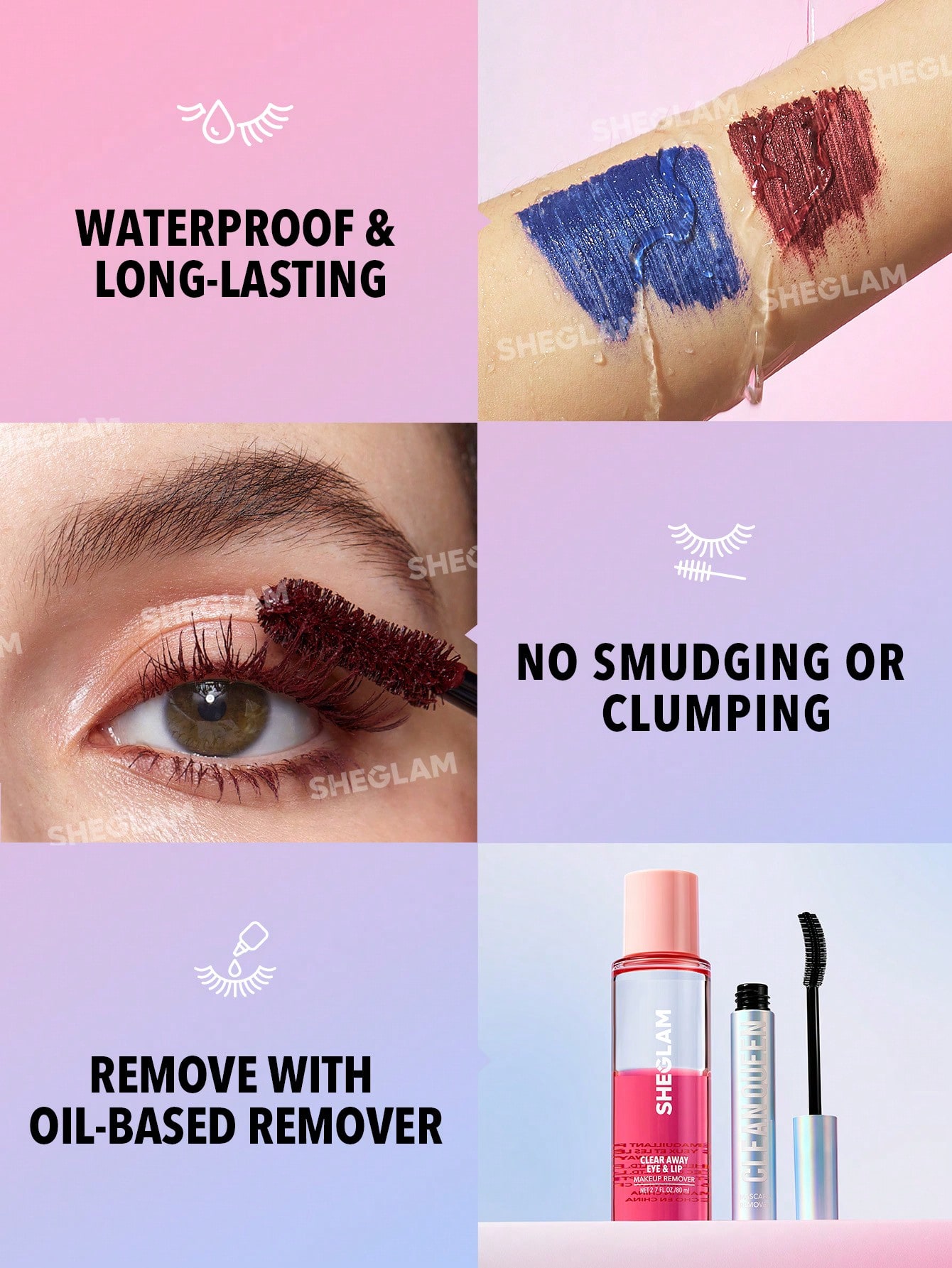 All-In-One Volume & Length Mascara-Waterproof Brugundy 4