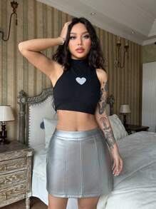 Lunelith SHEIN Lunessa تنورة كاجوال بسيطة للنساء