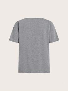 SHEIN Boys Basketball & Letter Graphic Tee & Joggers - Multicolor - View 2