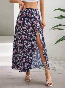 RueChic WOMEN BOTTOM FLOWER PRINTED SKIRT - Multicolor - View 6