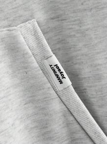 Manfinity Hypemode 男士休閒束口連帽衫和短褲套裝 - 淺灰色 - 查看 6