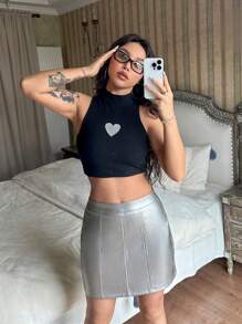 Lunelith SHEIN Lunessa تنورة كاجوال بسيطة للنساء