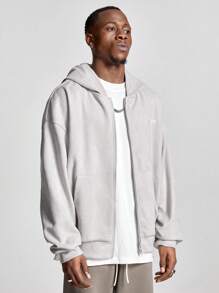 Manfinity VCAY Men's Loose Fit Long Sleeve Knitted Sweatshirt , Zipper Hoodie, Going Out, Basic, Letter, Friends