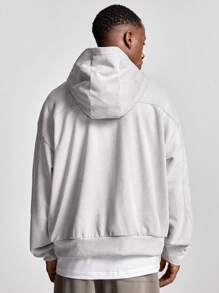 Manfinity VCAY Men's Loose Fit Long Sleeve Knitted Sweatshirt , Zipper Hoodie, Going Out, Basic, Letter, Friends