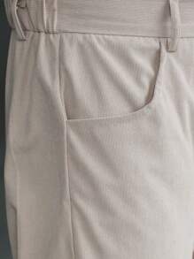 Manfinity Homme 男士纯色简约日常灯芯绒喇叭裤，外出时尚纯色宽松休闲裤，适合送给老公、男朋友的礼物