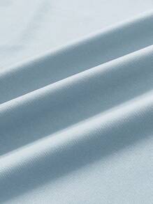 Manfinity BRENVOR Camiseta de manga corta y cuello redondo, ligera y transpirable, con estampado de palmeras, ideal para playa y vacaciones, edición de Día del Padre, Día de la Madre, vacaciones de verano - Azul - Ver 4