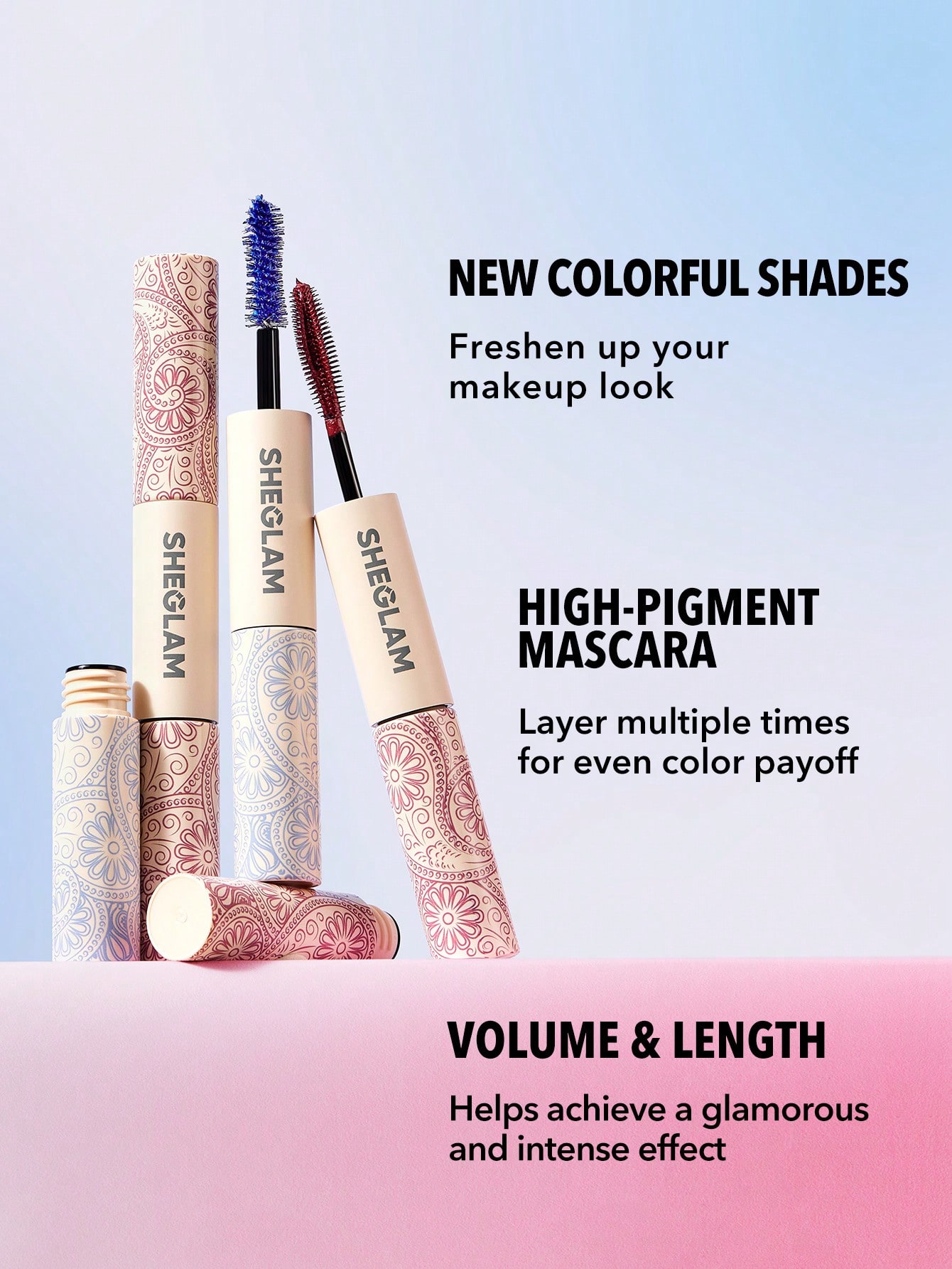 All-In-One Volume & Length Mascara-Waterproof Brugundy 3
