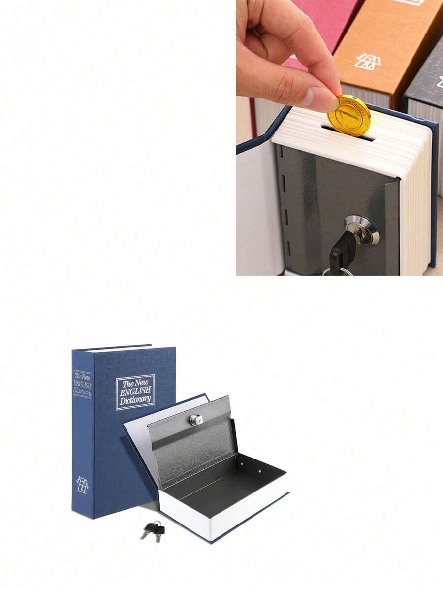 Portable Compartment Book - Hollow Book With Hidden Secret Compartment For Jewelry, Money And Cash, Back To School Season Storage Box (Small Size With Key Lock) Best Gifts - Multicolor - View 1