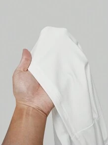 Modmama Maternity Casual Long Sleeve Fitted T-Shirt, Spring Autumn - Black and White - View 13