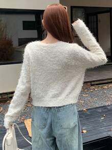 DAZY Women's Solid Color Button-Front Casual Long Sleeve Cardigan,Fall Women Clothes