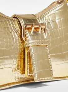 SHEIN BAE 鳄鱼纹单肩包，适合女性日常使用及送礼