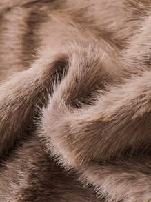 SHEIN Fluffy Sleeveless Jacket For Young Girls Elegant - Grey - View 6