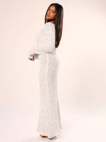 MUSERA Slouchy Maxi Knit Sweater Dress Chic - Multicolor - View 3