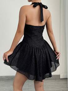 SHEIN SXY Women's Wedding/Graduation Ceremony Evening Party Dress - Black - View 5