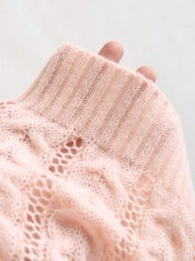 Sweetra Women's Drawstring Long Sleeve Casual Simple Sweet Solid Color Sweater Knit Pullover Fall Winter Outfit