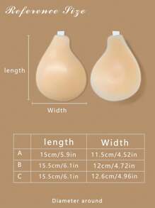 1pc Women's Backless Sticky Lift Bra, Nipple Cover Lingerie Boob Tape,Push Up Bra,Silicone Adhesive Bra With Invisible Straps, Nipple Covers Bra For Women,Nipple Tape Backless Bra, Lingerie For Women Suitable For Wedding Dresses, Formal Gowns, Cold Shoulder, Backless, Spaghetti Strap, Tight Dresses, Sheer Tops, Spaghetti Strap Outfits, Bridal Shower, Travel, Party, Cocktail, Wedding, Formal Dinner, Charity Event, Graduation, Date Night, Brunch, Music Festival,Formal Dresses, Dates,Vacation, Holiday, Festival, Bride, Spring - Apricot - View 2