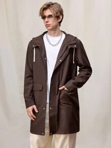 Manfinity EZcore 男士纯色简约连帽长袖风衣