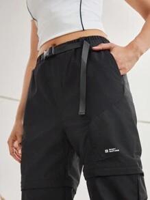 In My Nature Women's Camping Hiking City Commuting Detachable Two-Section Outdoor Trousers - Black - View 8