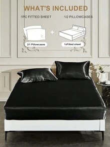 純色極簡風格床上用品套裝（包括枕套）