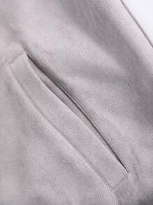 Manfinity Homme Men Zip Detail Bomber Jacket For Dailywear - Grey - View 5