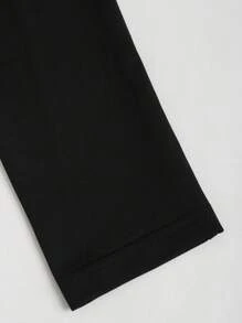 Flirla Robe élégante pour femme à col carré, manches longues, avec imprimé floral et bloc de couleurs à l'ourlet