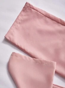 Teen Girl's Pink Long Sleeve Drawstring Jumpsuit, Autumn/Winter - Pink - View 3