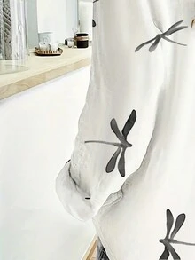 時尚休閒女式印花長袖襯衫，適用於日常穿著