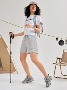 In My Nature 女士可拆卸休闲日常灰色运动运动裤 - 灰色 - 查看 9