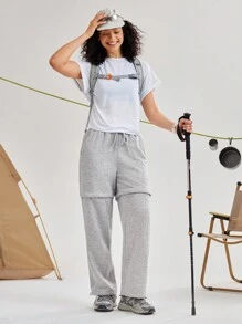 In My Nature 女士可拆卸休闲日常灰色运动运动裤 - 灰色 - 查看 10