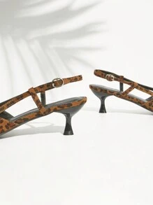 SHUZIA Damskie kreatywne modne unikalne wzornictwo swobodne wygodne sandały na obcasie kocim