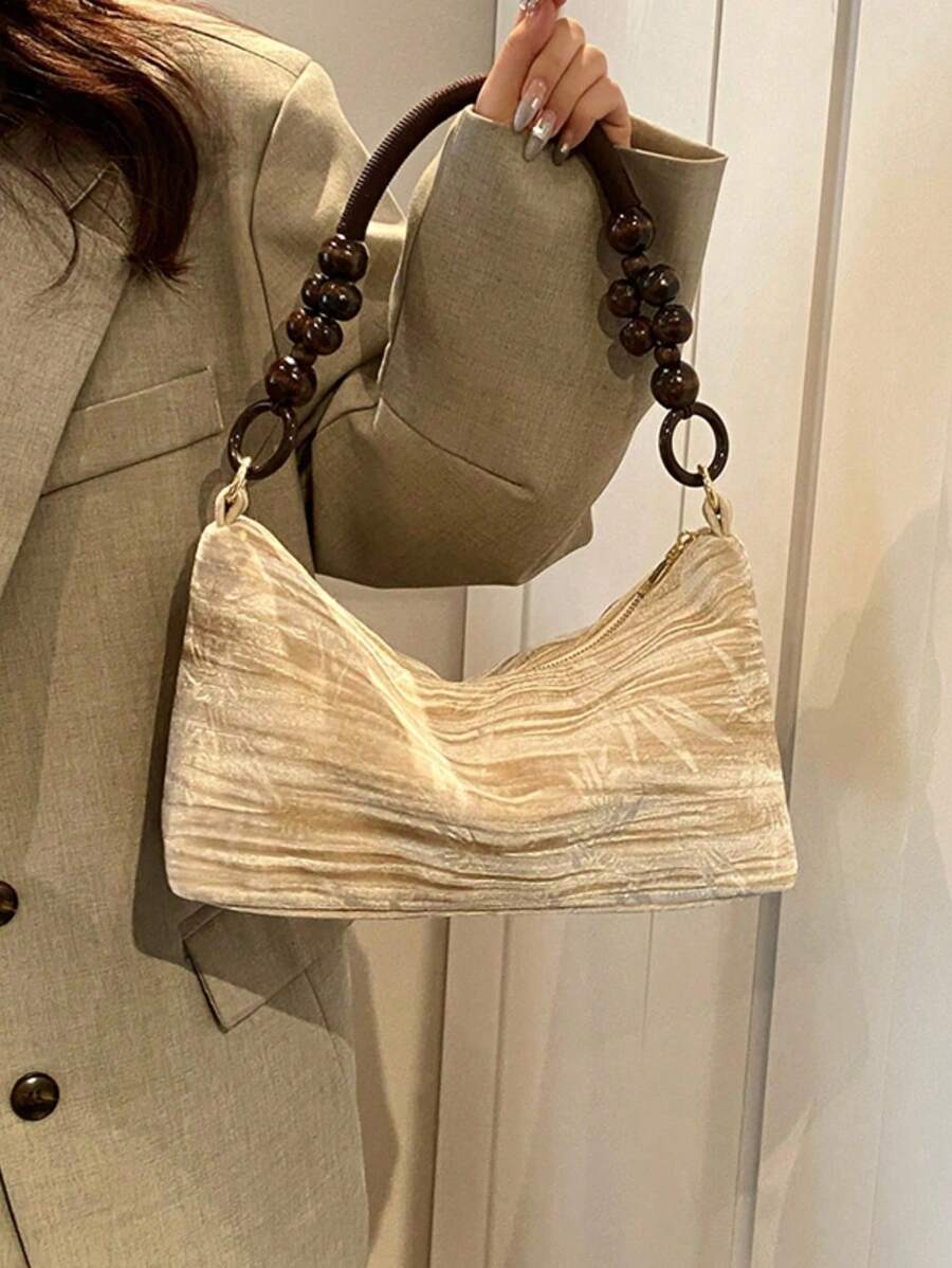 Borsa a tracolla a forma di nuvola, borsa a forma di raviolo di design alla moda, caratterizzata da tessuto in velluto