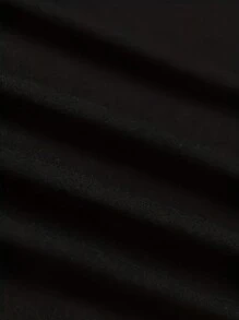 2pcs Summer New Design Finger Heart Print T-Shirt And Shorts Set For Women Casual Black - Black - View 3