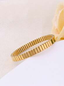 1 Stück Armband im minimalistischen Stil aus Edelstahl, dehnbar